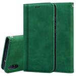For Xiaomi Redmi 7A Frosted Business Magnetic Horizontal Flip PU Leather Case with Holder & Card Slot & Lanyard(Green)