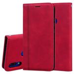 For Xiaomi Redmi Note 7 Frosted Business Magnetic Horizontal Flip PU Leather Case with Holder & Card Slot & Lanyard(Red)