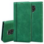 For Xiaomi Redmi Note 9S Frosted Business Magnetic Horizontal Flip PU Leather Case with Holder & Card Slot & Lanyard(Green)