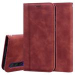 For Xiaomi Mi CC9e Frosted Business Magnetic Horizontal Flip PU Leather Case with Holder & Card Slot & Lanyard(Brown)