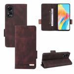 For OPPO A78 4G Magnetic Clasp Leather Phone Case(Brown)