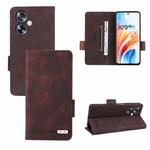 For OPPO A79 5G Magnetic Clasp Leather Phone Case(Brown)