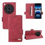 For OPPO Find X7 Ultra Magnetic Clasp Leather Phone Case(Red)