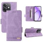 For OPPO A3x 5G India Magnetic Clasp Leather Phone Case(Purple)