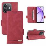 For OPPO A3x 5G India Magnetic Clasp Leather Phone Case(Red)