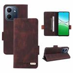 For OPPO A5x 5G / 4G Global Magnetic Clasp Leather Phone Case(Brown)