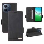 For OPPO A5x 5G / 4G Global Magnetic Clasp Leather Phone Case(Black)