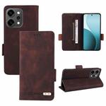 For OPPO Reno14 Pro 5G Global Magnetic Clasp Leather Phone Case(Brown)