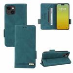 For iPhone 15 Plus Magnetic Clasp Leather Phone Case(Green)