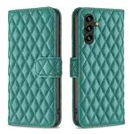 For Samsung Galaxy A05s Diamond Lattice Wallet Flip Leather Phone Case(Green)