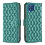 For Samsung Galaxy M62/F62 Diamond Lattice Wallet Flip Leather Phone Case(Green)