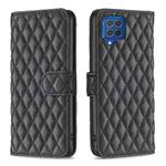 For Samsung Galaxy M62/F62 Diamond Lattice Wallet Flip Leather Phone Case(Black)