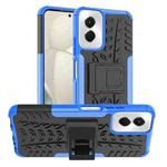 For Motorola Moto G Power 5G 2024 Tire Texture TPU + PC Phone Case with Holder(Blue)