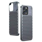 For iPhone 15 Pro Aromatherapy Aluminum Alloy Cooling Phone Case(Grey)