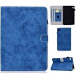 For Huawei MatePad T8 Marble Style Cloth Texture Tablet PC Protective Leather Case with Bracket & Card Slot & Pen Slot & Anti Skid Strip(Blue)