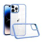 For iPhone 15 Pro Macaron High Transparent PC Phone Case(Light Blue)