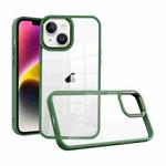 For iPhone 15 Macaron High Transparent PC Phone Case(Green)