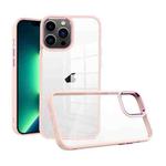 For iPhone 13 Pro Max Macaron High Transparent PC Phone Case(Pink)