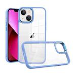 For iPhone 13 Macaron High Transparent PC Phone Case(Light Blue)