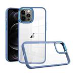 For iPhone 12 Pro Macaron High Transparent PC Phone Case(Blue)