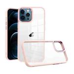 For iPhone 12 Pro Max Macaron High Transparent PC Phone Case(Pink)