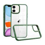 For iPhone 11 Macaron High Transparent PC Phone Case(Green)