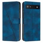 For Google Pixel 6a Dream Triangle Leather Phone Case with Lanyard(Blue)