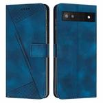 For Google Pixel 7a Dream Triangle Leather Phone Case with Lanyard(Blue)