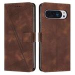 For Google Pixel 10 Pro XL Dream Triangle Leather Phone Case with Lanyard(Brown)