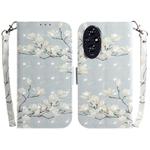 For Honor 200 3D Colored Horizontal Flip Leather Phone Case(Magnolia)