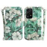 For Honor 200 Lite Global 3D Colored Horizontal Flip Leather Phone Case(Watercolor Flower)