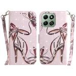 For Honor X6b 3D Colored Horizontal Flip Leather Phone Case(Butterfly High-heeled)