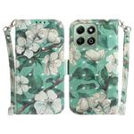 For Honor X6b 3D Colored Horizontal Flip Leather Phone Case(Watercolor Flower)