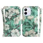 For Honor X60i 3D Colored Horizontal Flip Leather Phone Case(Watercolor Flower)