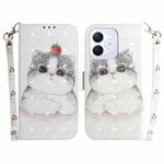 For Honor X60i 3D Colored Horizontal Flip Leather Phone Case(Cute Cat)