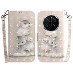 For Honor Magic7 Pro 3D Colored Horizontal Flip Leather Phone Case(Squirrels)