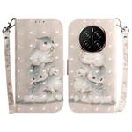 For Honor Magic7 3D Colored Horizontal Flip Leather Phone Case(Squirrels)