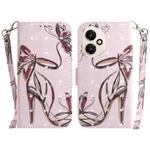 For Honor 400 Global 156.5mm 3D Colored Horizontal Flip Leather Phone Case(Butterfly High-heeled)