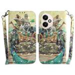 For Honor 400 Global 156.5mm 3D Colored Horizontal Flip Leather Phone Case(Zoo)
