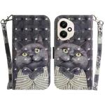 For Honor 400 Global 156.5mm 3D Colored Horizontal Flip Leather Phone Case(Hug Cat)
