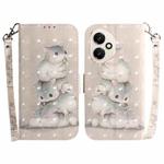 For Honor 400 Global 156.5mm 3D Colored Horizontal Flip Leather Phone Case(Squirrels)