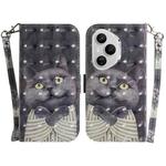 For Honor 400 Pro Global 160.8mm 3D Colored Horizontal Flip Leather Phone Case(Hug Cat)