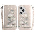 For Honor 400 Pro Global 160.8mm 3D Colored Horizontal Flip Leather Phone Case(Squirrels)