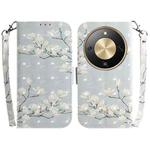 For Honor X70 5G 3D Colored Horizontal Flip Leather Phone Case(Magnolia)