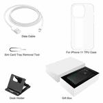 [HK Warehouse] For iPhone 11 TPU Case + Desk Holder + Data Cable + Sim Card Tray Removal Tool + Gift Box