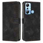 For Infinix Hot 20 Play Dream Triangle Leather Phone Case with Lanyard(Black)