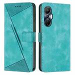 For Infinix Hot 20S Dream Triangle Leather Phone Case with Lanyard(Green)
