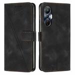 For Infinix Hot 20S Dream Triangle Leather Phone Case with Lanyard(Black)