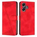 For Infinix Hot 30 Dream Triangle Leather Phone Case with Lanyard(Red)