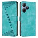 For Infinix Hot 30 Play NFC Dream Triangle Leather Phone Case with Lanyard(Green)